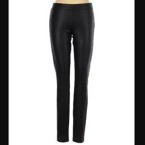Express faux leather / coated effect leggings